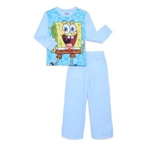 Nickelodeon Spongebob Squarepants Long-Sleeved Fleece Pajama‎ Set - Size XS 4/5